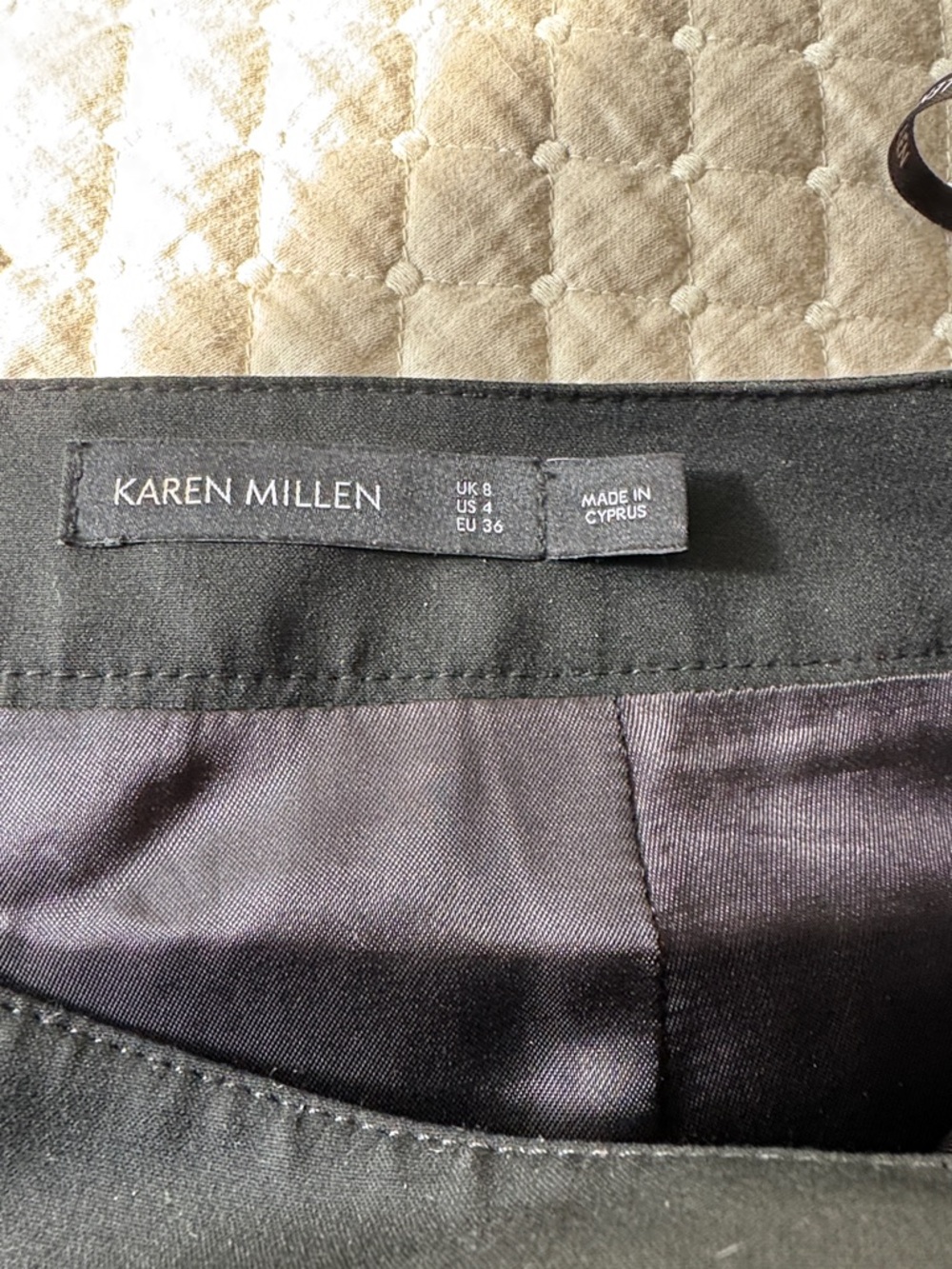 Karen Millen Black and White Patterned Mini Skirt - Picture 2 of 2